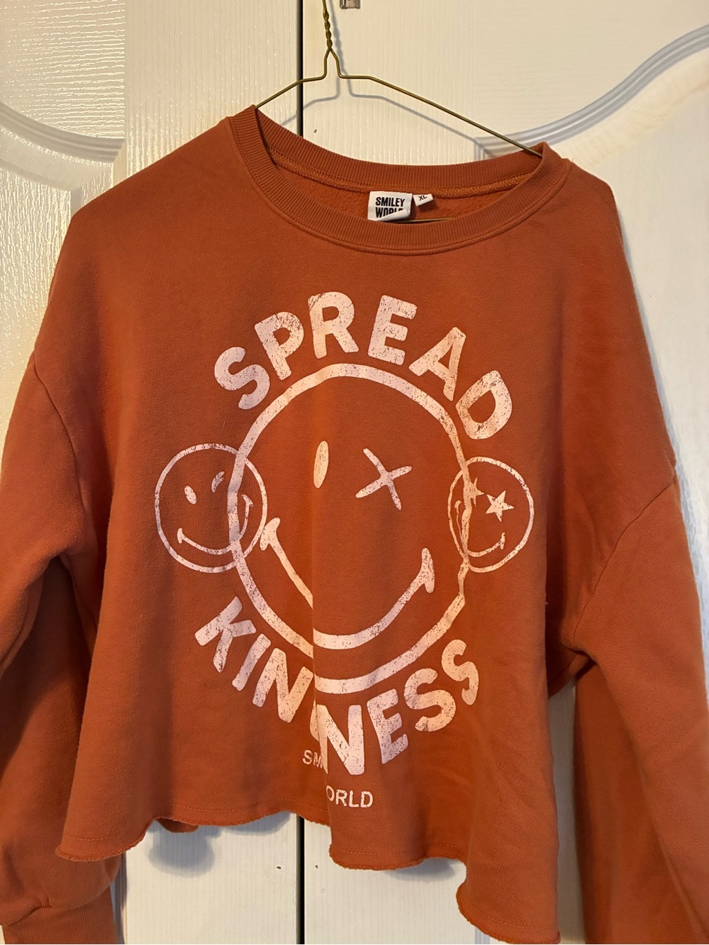 'Spread Kindness' Rust Orange Graphic Sweatshirt -